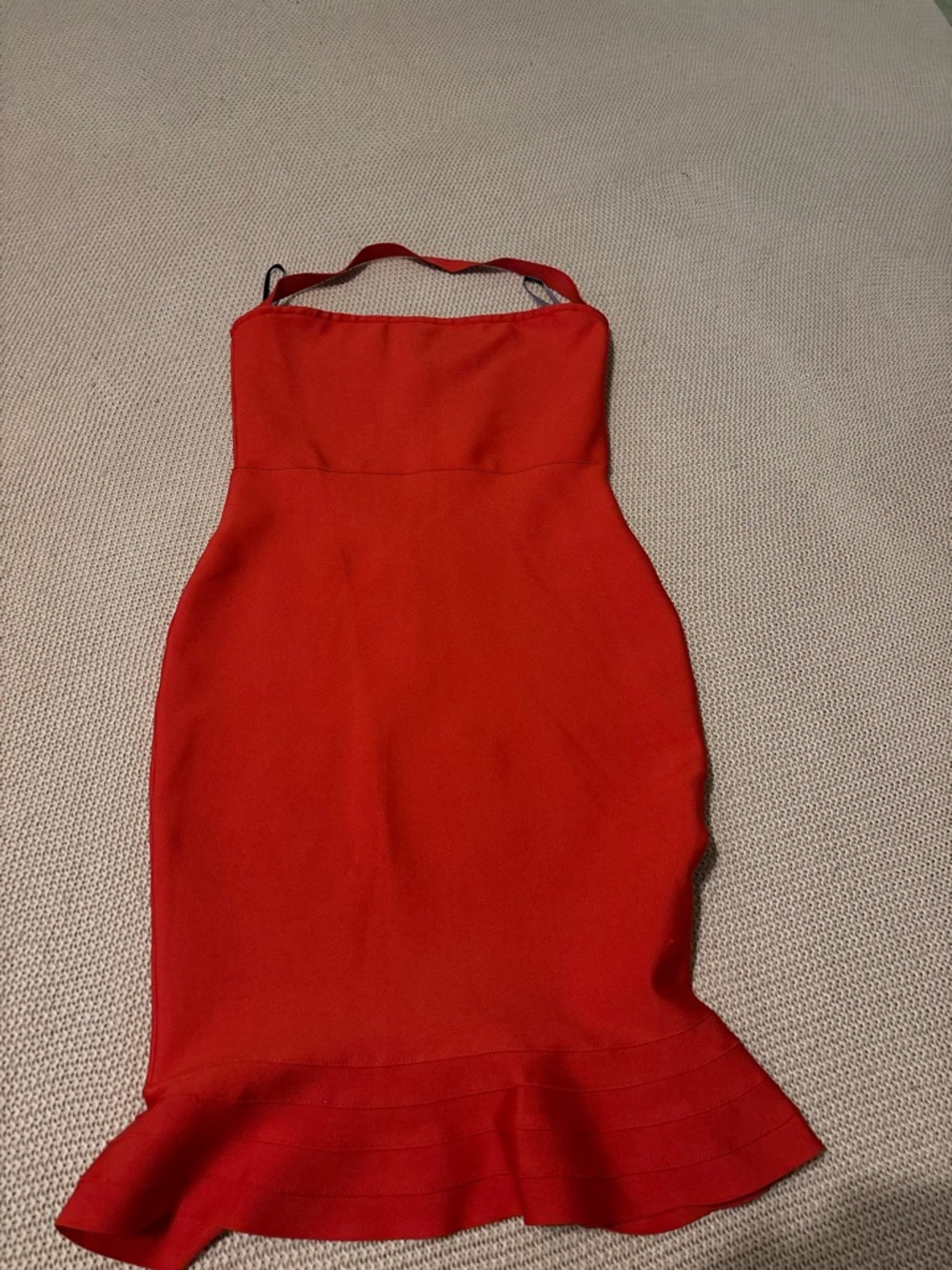Elegant Red Strapless Mermaid Dress